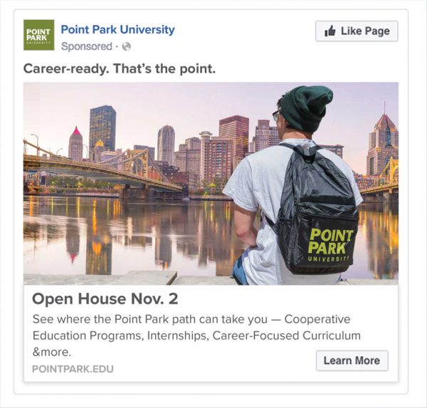 Point Park Social Ad